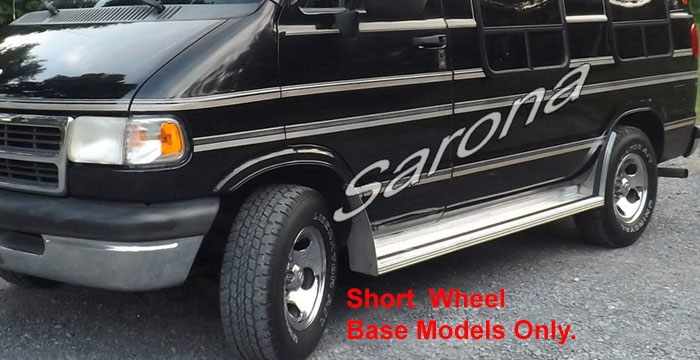 Custom Dodge Van  Short Wheel Base Running Boards (1978 - 2003) - $490.00 (Part #DG-008-SB)